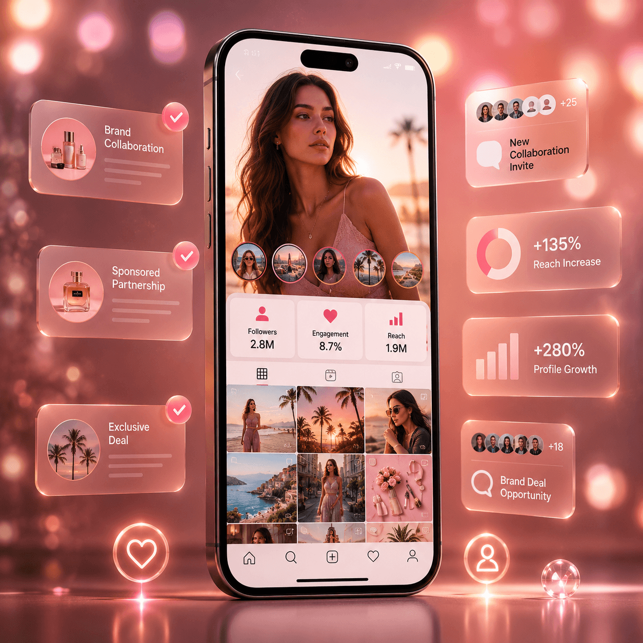 Influencer campaign mockup